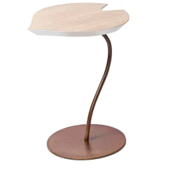 TAVOLINO LEAF CON TOP IN ROVERE SBIANCATO