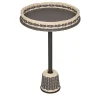 Tavolino Matisse in pelle e rattan - Grande