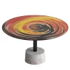 Tavolino rotondo Astraliti in metallo dai toni caldi #2