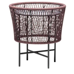 Tavolino rotondo blu Tamburo di Antonio De Marco