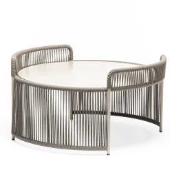 Tavolino rotondo medio Altana Sand di Antonio De Marco