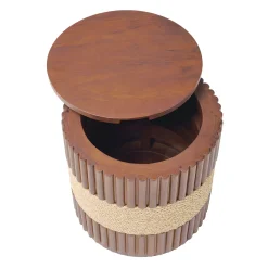 Tavolino rotondo per esterni Grissini in legno