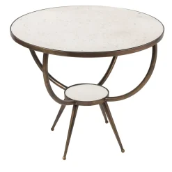 Tavolo Bistrò Ovale in Ottone Retrò