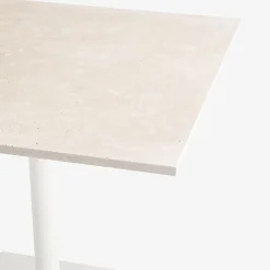 Tavolo bistro outdoor in pietra travertino beige quadrato Velia