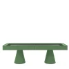 Tavolo da gioco Shuffleboard in metallo verde Brooklyn con dettagli in legno iroko
