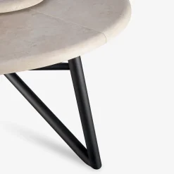 Tavolo da pranzo esterno in pietra travertino beige Hermu 180