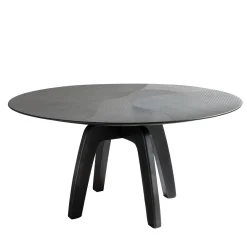 Tavolo da Pranzo Feel Rotondo in Legno Tinto Nero