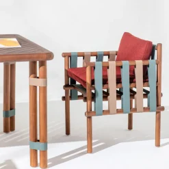 Tavolo da pranzo medio per esterni Lignes in legno