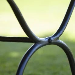 Tavolo da pranzo quadrato Rombo-Mac in ferro nero per esterni