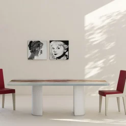Tavolo da pranzo rettangolare in legno policromo Vitae