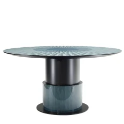 Tavolo da pranzo rotondo blu Altobasso