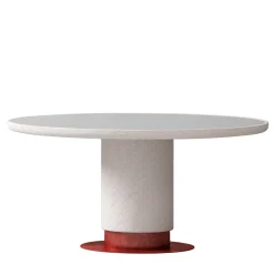Tavolo da pranzo rotondo bianco