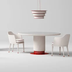 Tavolo da pranzo rotondo bianco