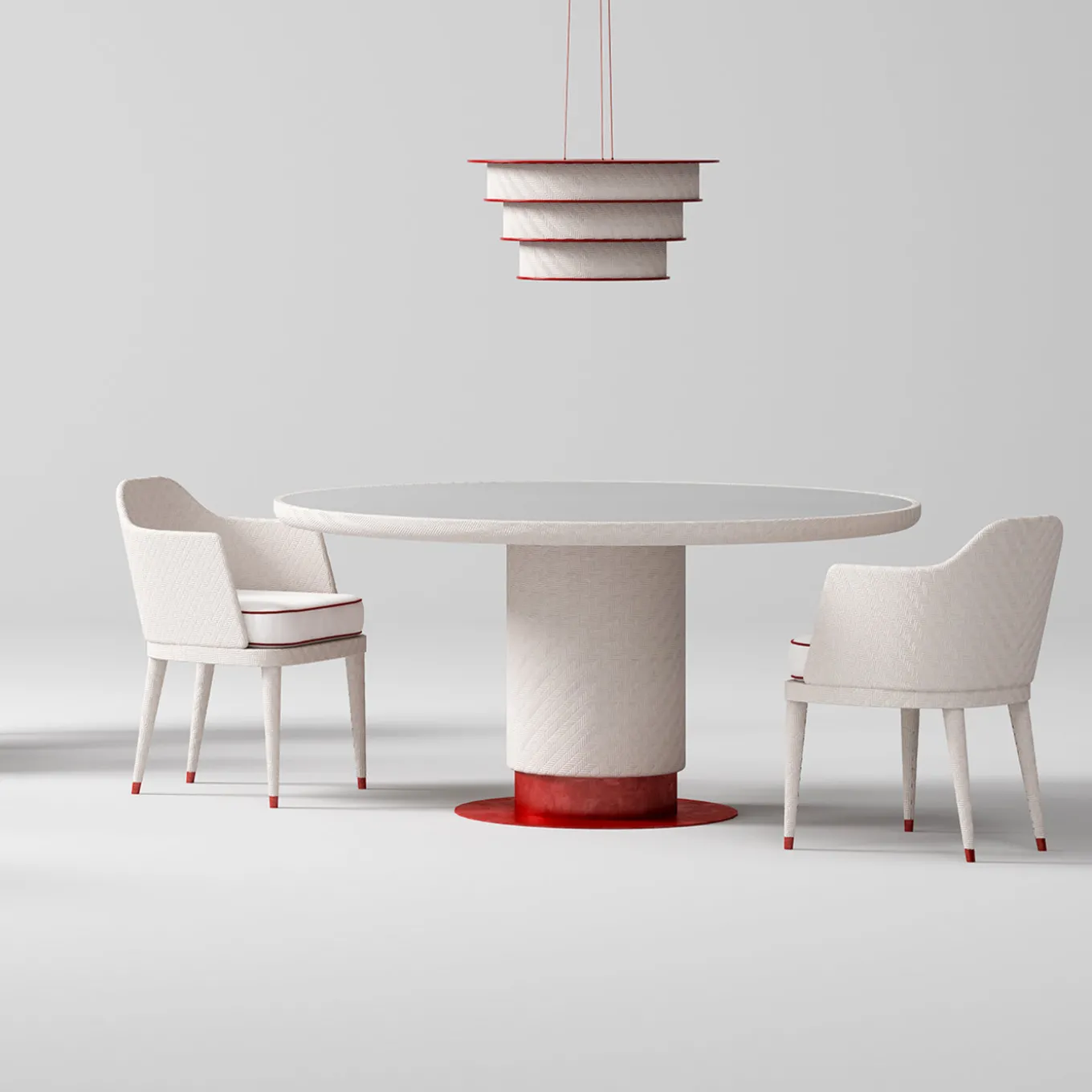 Tavolo da pranzo rotondo bianco