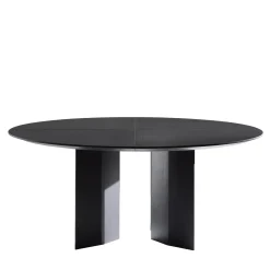 Tavolo da pranzo rotondo Praia 180 in legno nero