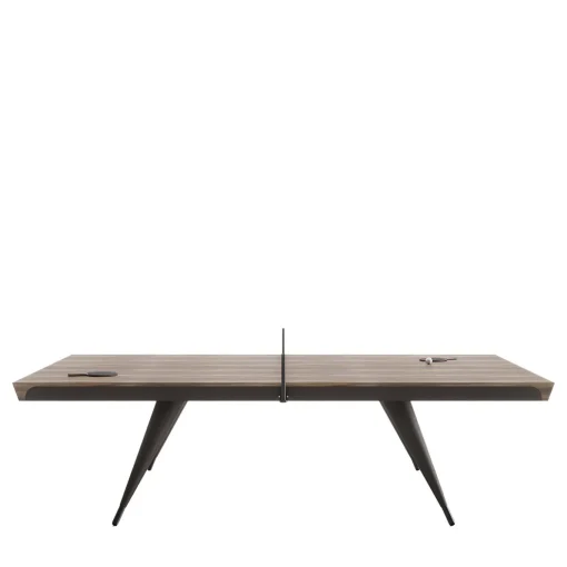 Tavolo da tennis in legno e pelle Blade