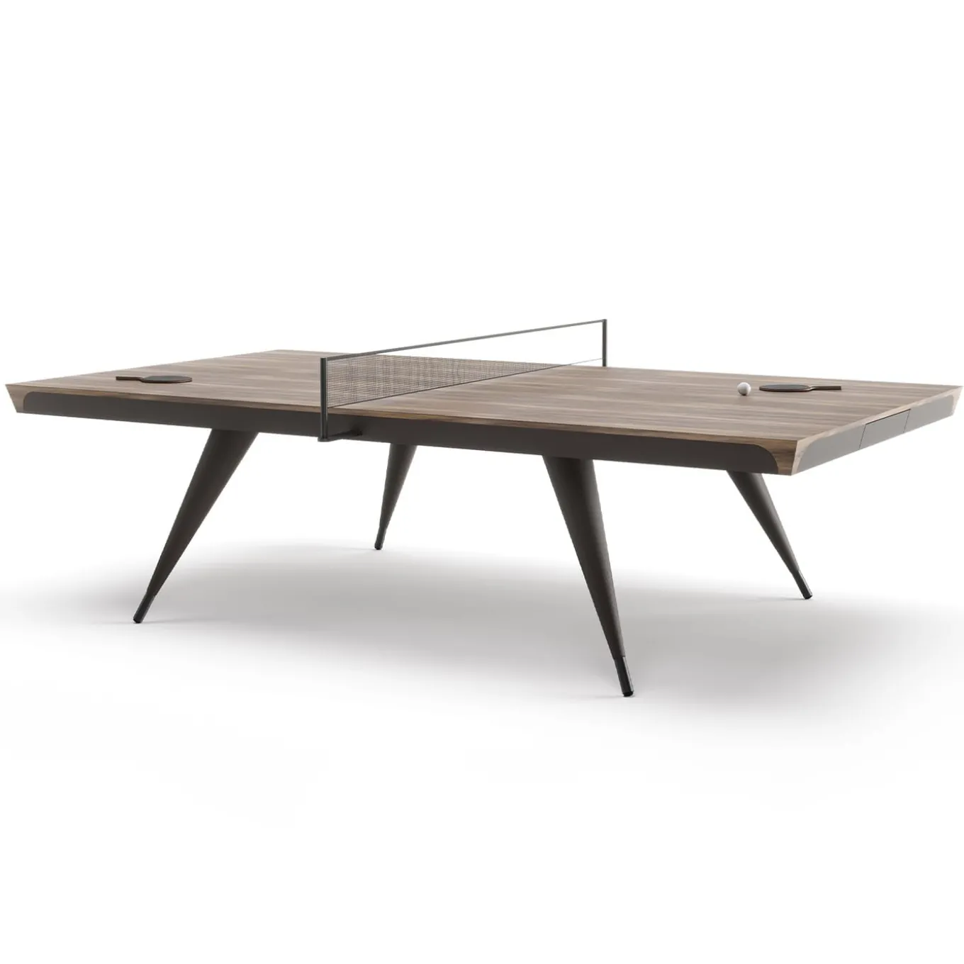 Tavolo da tennis in legno e pelle Blade