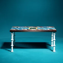 Tavolo Madras di Nathalie Du Pasquier - Memphis Milano