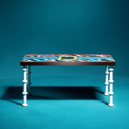 Tavolo Madras di Nathalie Du Pasquier - Memphis Milano