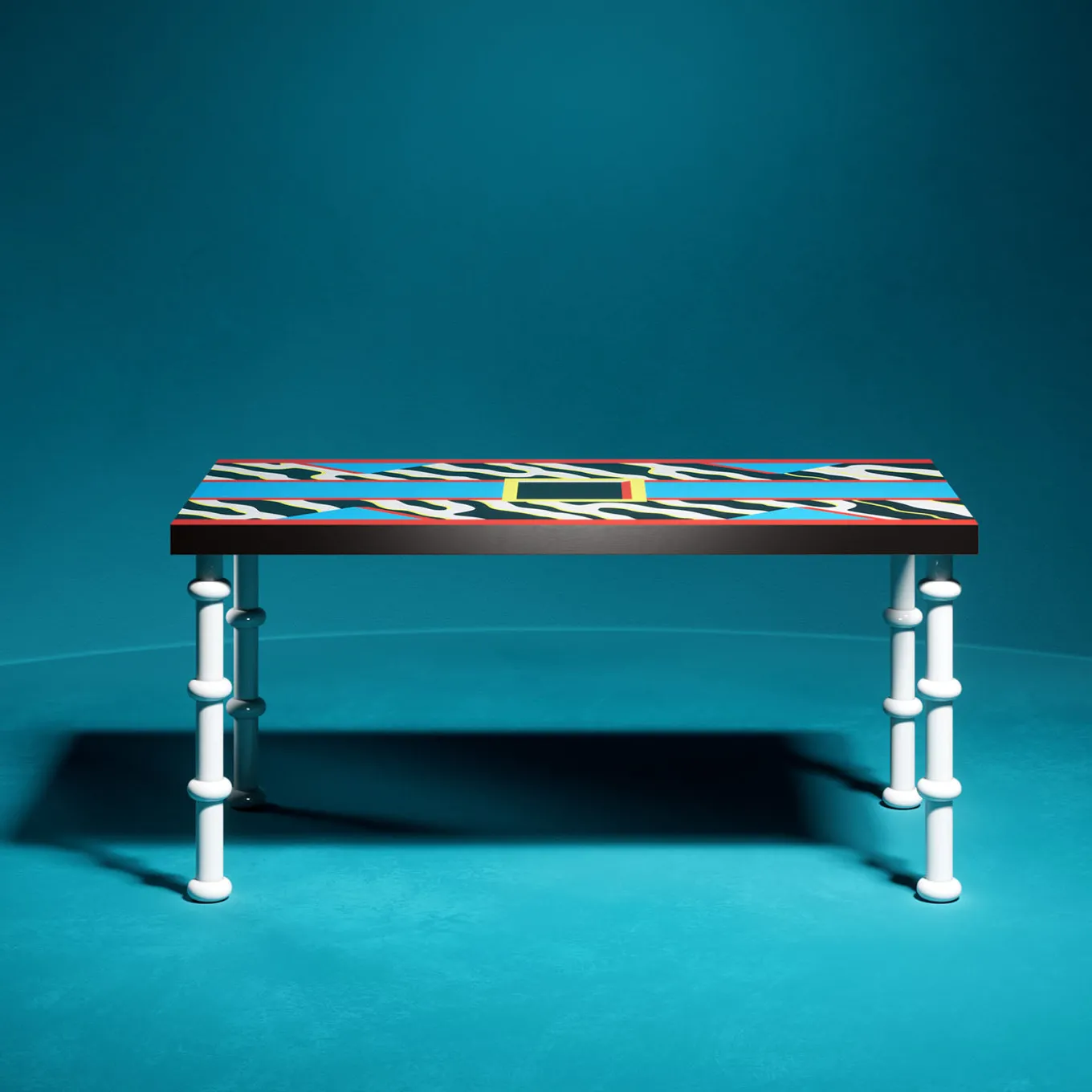 Tavolo Madras di Nathalie Du Pasquier - Memphis Milano