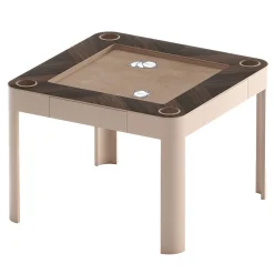Tavolo multigioco Enigma in legno lucido Cipria e Canaletto