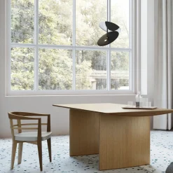 Tavolo rettangolare Aero in legno d'acero di Franco Poli