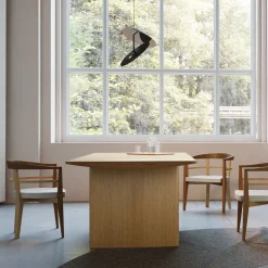 Tavolo rettangolare Aero in legno d'acero di Franco Poli