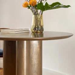 Tavolo rotondo Giorgia Liquid Bronze
