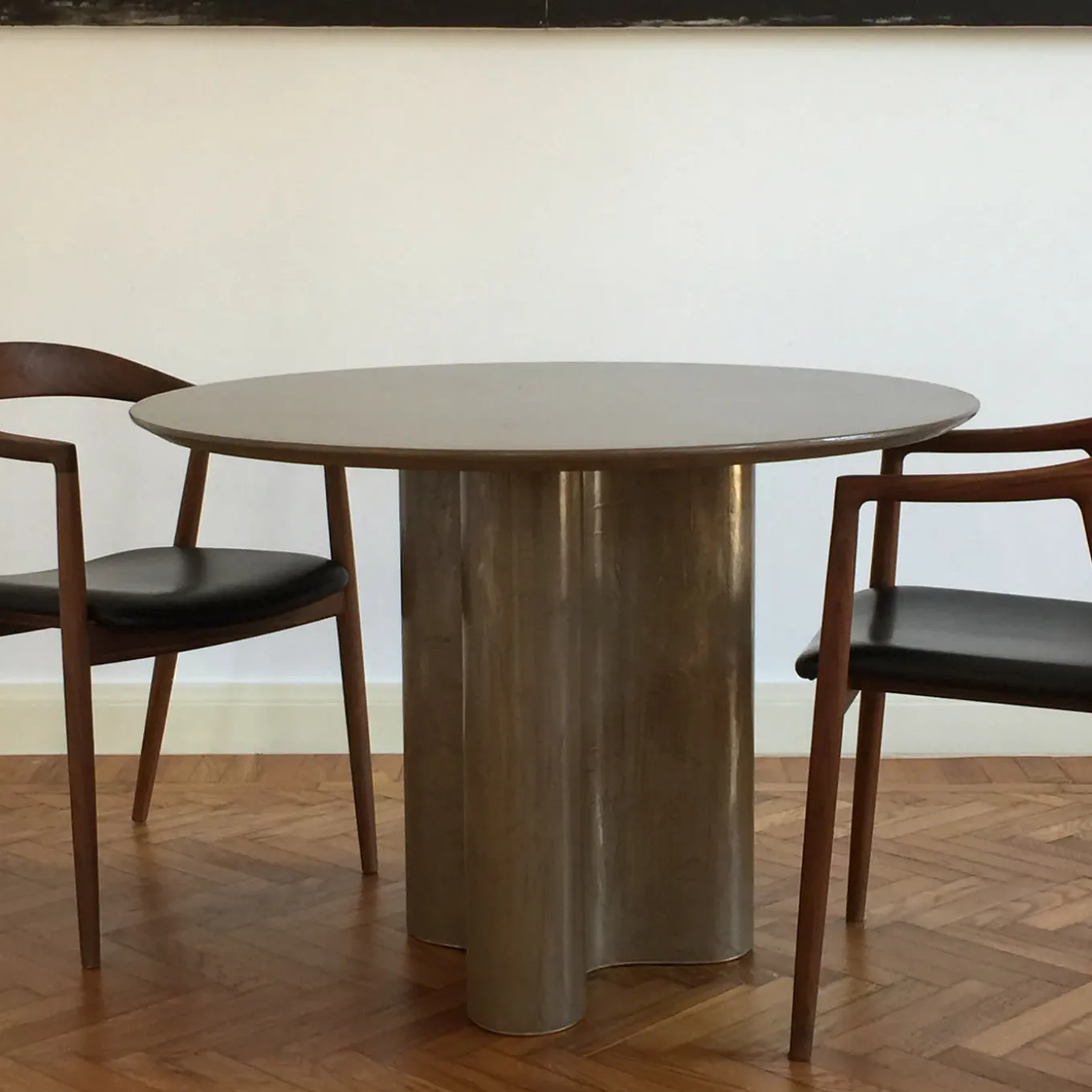 Tavolo rotondo Giorgia Liquid Bronze
