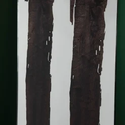 Tavolo Venezia in vetro e legno in rovere nero