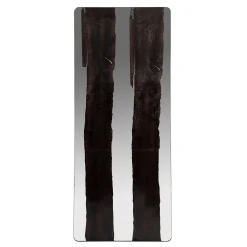 Tavolo Venezia in vetro e legno in rovere nero