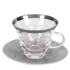 TAZZA CAPUCCINO PAVONE - ARGENTO