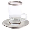 TAZZA DA TÈ E PIATTINO IN ARGENTO DRESSAGE