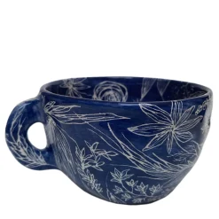 Tazza da tè Ricamo Floral Blue