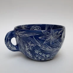 Tazza da tè Ricamo Floral Blue