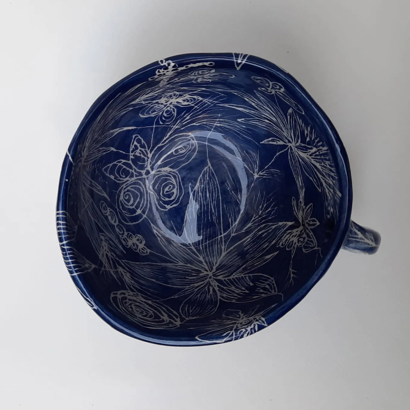 Tazza da tè Ricamo Floral Blue
