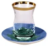 TAZZA GRANDE DA CAFFÈ ORIENTALE PEAOCOK - BLU