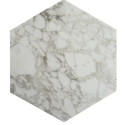 Ted Tavolino con piano in marmo bianco