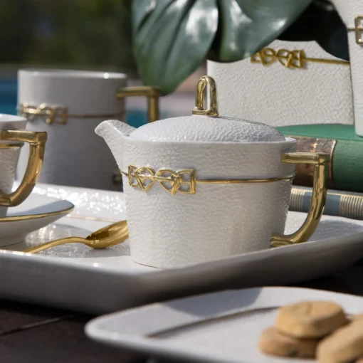 TEIERA DRESSAGE - BIANCO E ORO