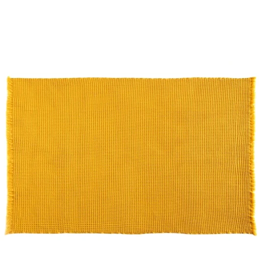 Terramadre Nido d'Ape Coperta in cashmere senape