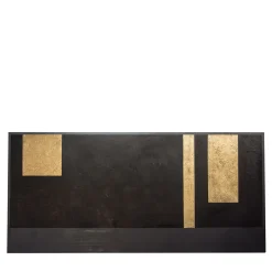 Testiera del Letto in Legno Nero e Oro
