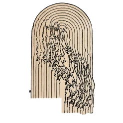 The Floor Is Lava - Tappeto Lava Line bianco e nero di PLACéE