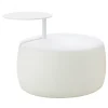 TOMMY piccolo pouf bianco CON tavolino di Basaglia + Rota Nodari