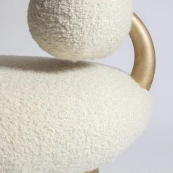 Tomyris Poltrona a tre gambe bianca