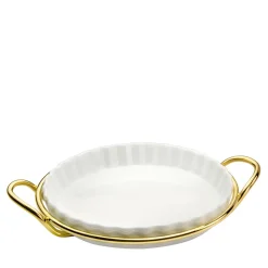 Tortiera Binario 2 Bianco e Oro