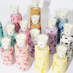 Totem caramello e arancia con candela profumata Quercia