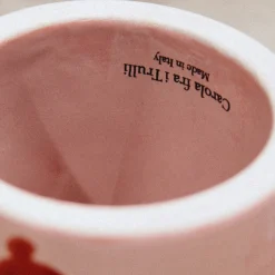 Totem rosa e borgogna con candela profumata Fragranza Blotch Rose