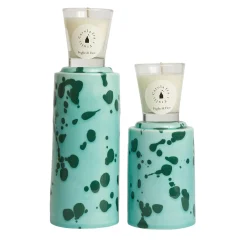 Totem verde e acqua con candela profumata Foglie di Fico