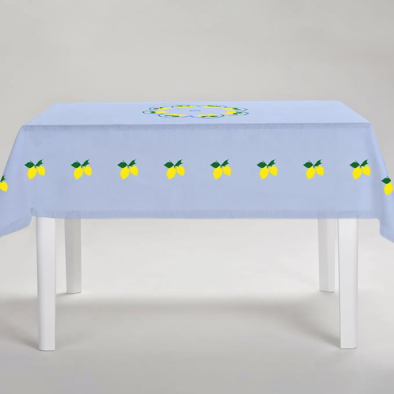 Tovaglia azzurra rettangolare multicolore Limoni