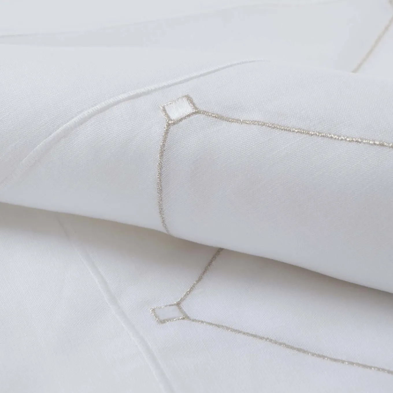 Tovaglia di lino a diamante